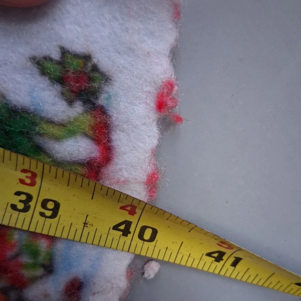 Vintage 80s 90s Christmas Tree Skirt Whimsical Santa Elves Sweet Print Border...